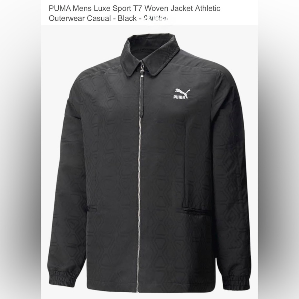 PUMA Men's Luxe Black Casual Dress jacket MMQ